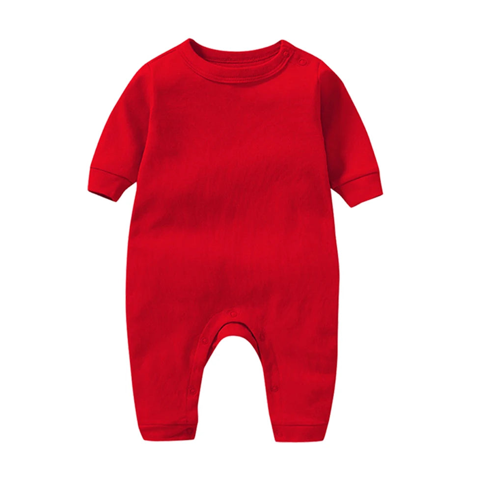 100% Cotton Baby Girl Jumpsuit Boy Rompers Solid Grows One-Pieces Newborn Sleepsuits Roupa de Bebe Jumpers Spring Autumn White