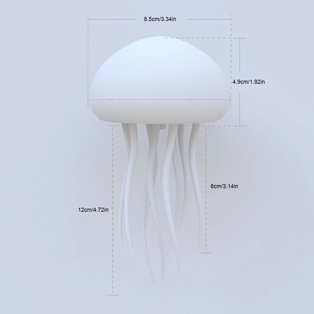 3D Jellyfish Night Light Jellyfish Nightlight with Rotating Tentacles Jellyfish Bedside Lamp Type-C Charging for Kids Room