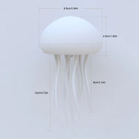 3D Jellyfish Night Light Jellyfish Nightlight with Rotating Tentacles Jellyfish Bedside Lamp Type-C Charging for Kids Room