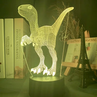 Baby Night Light Dinosaur Triceratops for Kids Bedroom Decor Nightlight Cool Birthday Gift 3d Illusion Acrylic Battery Desk Lamp