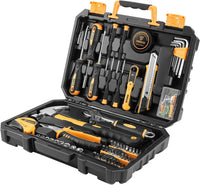 DEKO 100 Piece Home Repair Tool Set,General Household Hand Tool Kit with Plastic Tool Box Storage