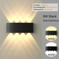 LED Wall Sconces Modern Indoor Outdoor Lamp, White Up Down Wall Mount Lights for Living Room Hallway Bedroom Decor