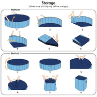 Dog Swimming Pool or Pool Cover Portable Plastic Pool Grooming Tub Bathing Scratch Resistance Pet Pools Bathtub for Large Dogs