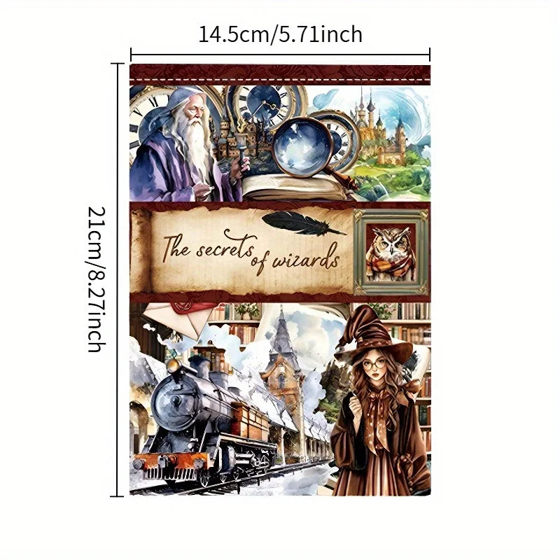 A5 Western Style Character Theme Stickers Book PET Material Pre-cut Model Retro Literary Style Diary Decoration Basic Material