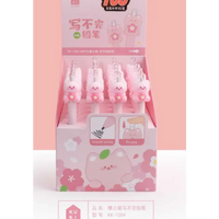 24pcs pencil Suit Cartoon Cute Milk Tea Rabbits Surprise Hide-And-Seek Press Students Learn Office Stationery