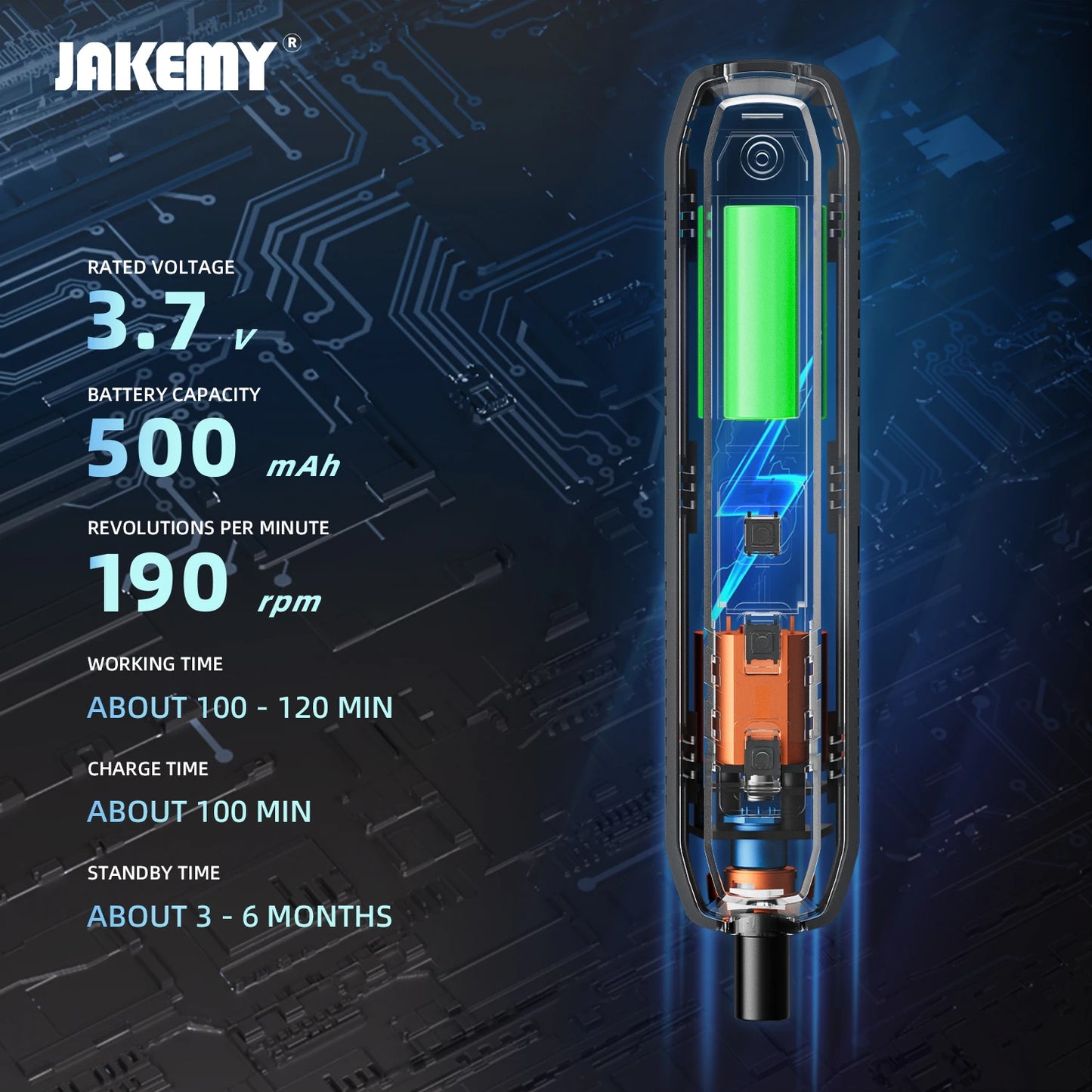 JAKEMY 180In1 Precision Cordless Electric Screwdriver Set,Magnetic Bits Multifunction Repair Kit For Laptop/Phone/Glasses