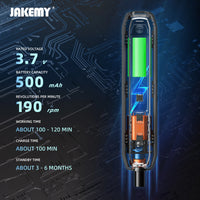 JAKEMY 180In1 Precision Cordless Electric Screwdriver Set,Magnetic Bits Multifunction Repair Kit For Laptop/Phone/Glasses