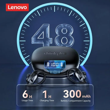 Ship From US Lenovo LP75 Bluetooth 5.3 Headphones Wireless Music Earphones LED Digital Display Noise Reduction Game Earbuds New
