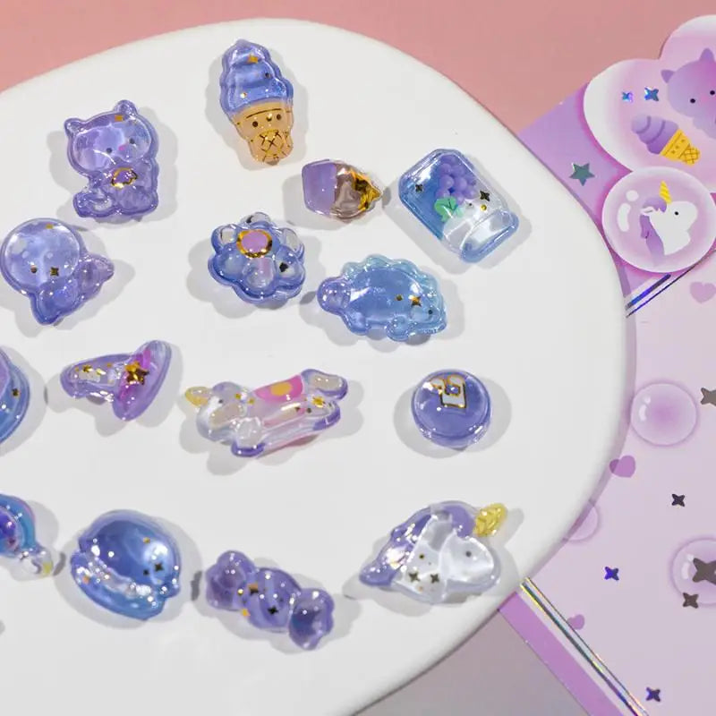 Cartoon Animal 3D Relief Crystal Stickers DIY Scrapbook Journal Phone Case Diary Decoration Gifts