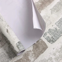 17.3"×118" Brick Peel and Stick Wallpaper Brick Wallpaper Grey Brown 3D Brick Self Adhesive Contact Paper Textured Removable Vi