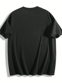 Plus Size Cleveland Indians Chief Wahoo Logo Black Short Sleeve T-Shirt Suitable for Outdoor Leisure Wear in Summer
