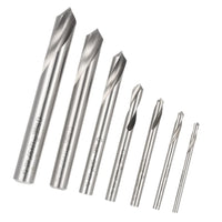 7PCS M42 HSS Drill Bits High Speed Steel Cobalt Spotting Drill Bits Set Round Shank 90 Degree Drilling Chamfering Tool 3mm-12mm