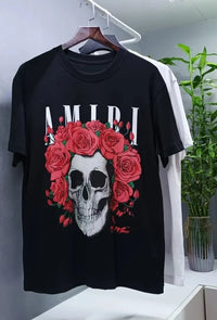 American Luxury Brand Top T-shirt Slim-fit High-quality Pure Cotton Hot-selling Men's and Women's Half-sleeved Bottoming Shirt