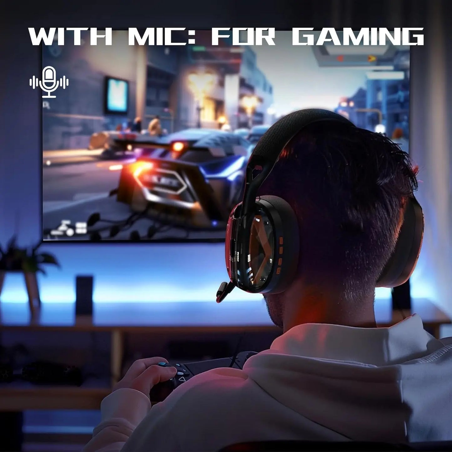 MAMBASNAKE x ATTACK SHARK L60 Lightweight Wireless Gaming Headset Over-Ear,Wired/BT/2.4GTri-Mode