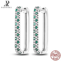 HOT 65 Style Sterling Silver 925 Pave Shiny CZ Heart Hoop Earrings Fit Original Earrings Fine Women Jewelry Fine Fashion Gifts