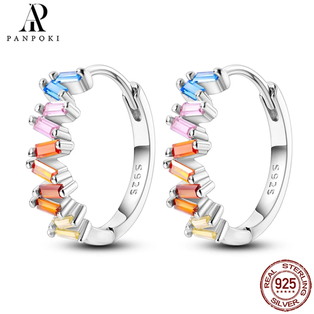 HOT 65 Style Sterling Silver 925 Pave Shiny CZ Heart Hoop Earrings Fit Original Earrings Fine Women Jewelry Fine Fashion Gifts