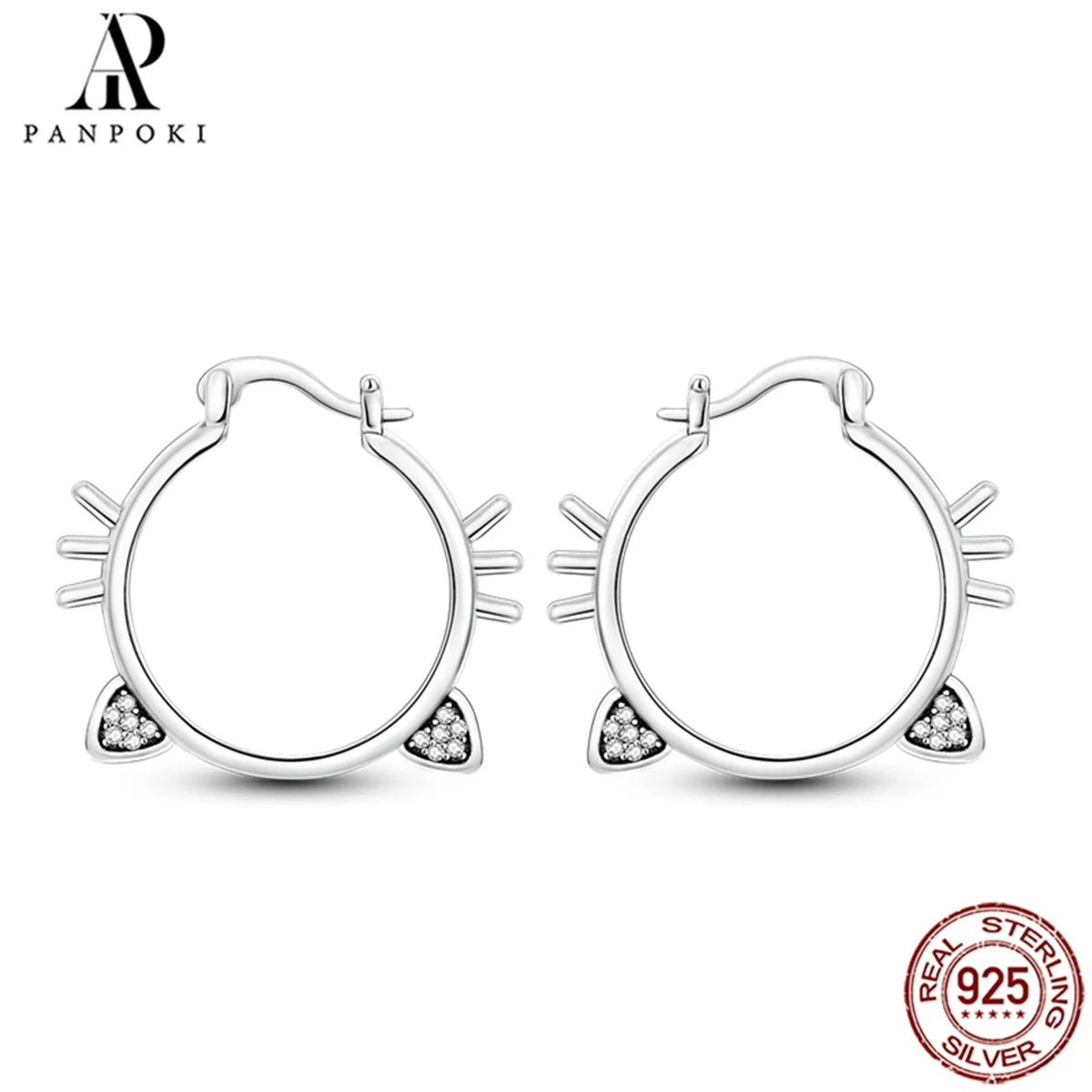 HOT 65 Style Sterling Silver 925 Pave Shiny CZ Heart Hoop Earrings Fit Original Earrings Fine Women Jewelry Fine Fashion Gifts