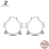 HOT 65 Style Sterling Silver 925 Pave Shiny CZ Heart Hoop Earrings Fit Original Earrings Fine Women Jewelry Fine Fashion Gifts