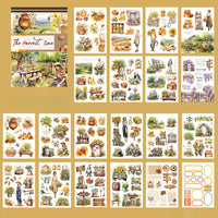 A5 Western Style Character Theme Stickers Book PET Material Pre-cut Model Retro Literary Style Diary Decoration Basic Material