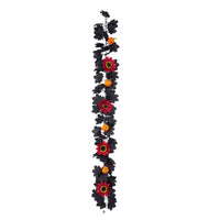 Artificial Fall Maple Leaf Wreath with Pumpkins and Berries for Halloween Thanksgiving Harvest Home Decorations