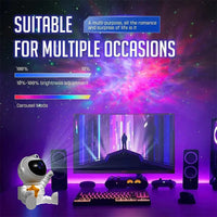 Galaxy Star Projector 8 Effects Astronaut Starry Sky Projector Galaxy Night Light Bedroom Ceiling Projection Lamp Children Gifts