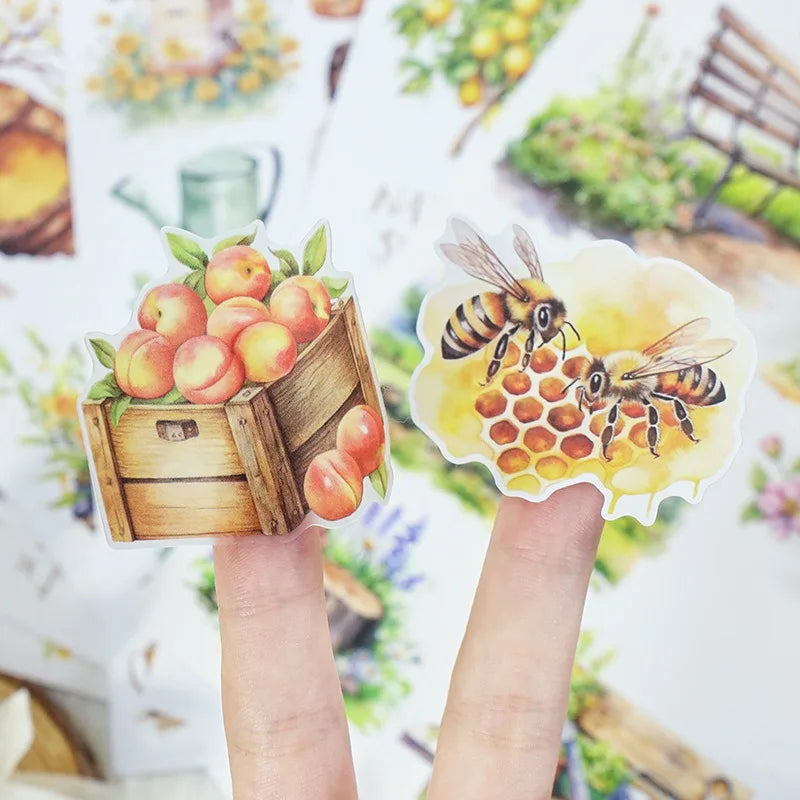 A5 Western Style Character Theme Stickers Book PET Material Pre-cut Model Retro Literary Style Diary Decoration Basic Material