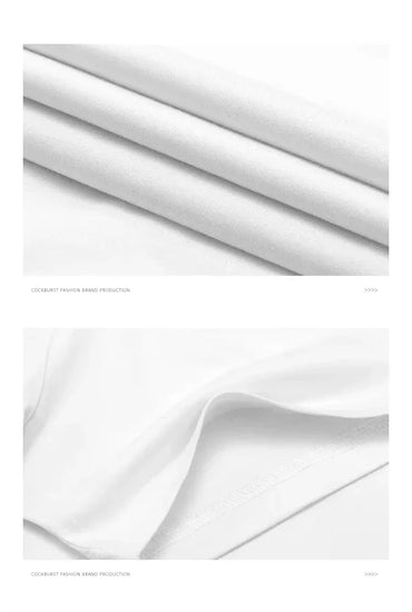 American Luxury Brand Top T-shirt Slim-fit High-quality Pure Cotton Hot-selling Men's and Women's Half-sleeved Bottoming Shirt