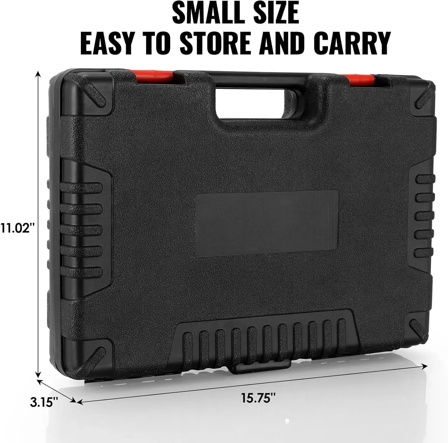 218 Piece Tool Box Tool Set with Screwdriver, Hex Sockets, Hammer, Pliers, for Household, DIY, Cars, Garage