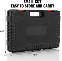 218 Piece Tool Box Tool Set with Screwdriver, Hex Sockets, Hammer, Pliers, for Household, DIY, Cars, Garage