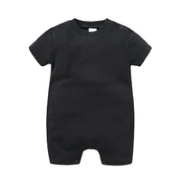 Kavkas Baby Boy Girls Romper Short Sleeve Summer Newborn Cotton Clothes 0-12 Months White Black Design Infant Costume